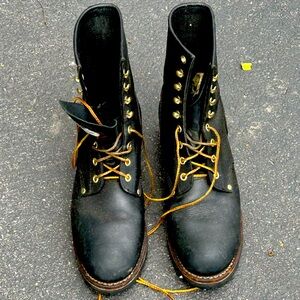 Georgia Boot Black Heavy Duty Leather boots